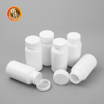 둥근 하얀 HDPE 캡슐 물병 100 밀리람베르트 150 밀리람베르트 200 밀리람베르트 처방약 용기