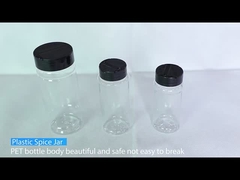 비어 있는 투명 플라스틱 향신료 병 100Ml 250Ml PET 소금 셰이커 순화는 크기를 진동시킵니다