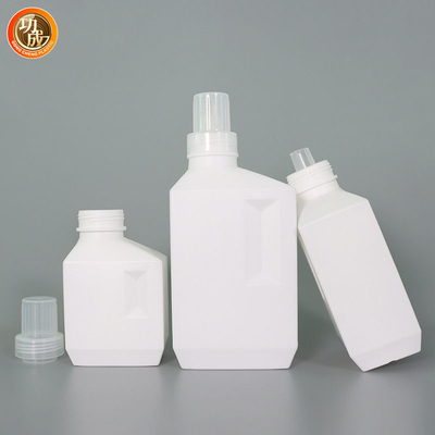 돌려서 여는 뚜껑과 케케묵은 비어 있는 HDPE 1l 2l 세탁 세제병