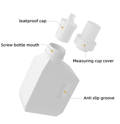 돌려서 여는 뚜껑과 케케묵은 비어 있는 HDPE 1l 2l 세탁 세제병