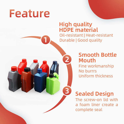 1L 2L HDPE 엔진 오일 병은 플라스틱 모터 오일병을 비웁니다