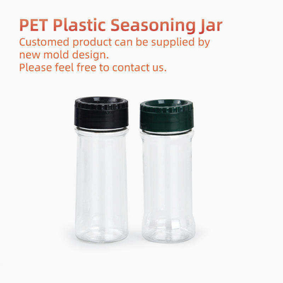 비어 있는 투명 플라스틱 향신료 병 100Ml 250Ml PET 소금 셰이커 순화는 크기를 진동시킵니다