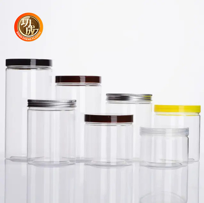 빈 넓은 입 음식 과자 PET 플라스틱 포장 용기 1250ml 둥근 모양